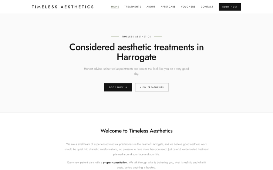 The Minimal website theme